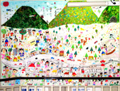児童館の子供たちが描いた『みんなの北見』