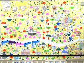 児童館の子供たちが描いた『みんなの北見』