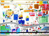 児童館の子供たちが描いた『みんなの北見』