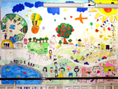 児童館の子供たちが描いた『みんなの北見』