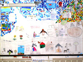 児童館の子供たちが描いた『みんなの北見』