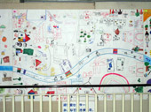 児童館の子供たちが描いた『みんなの北見』